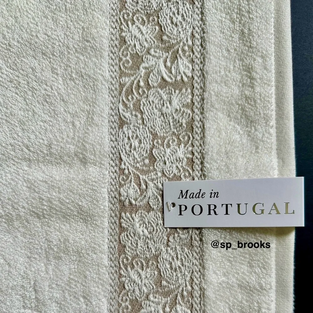 🎁2PC FELPINTER Bath Towel Set - Off White Comb Cotton, Super Soft & Absorbent